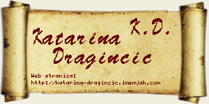 Katarina Draginčić vizit kartica